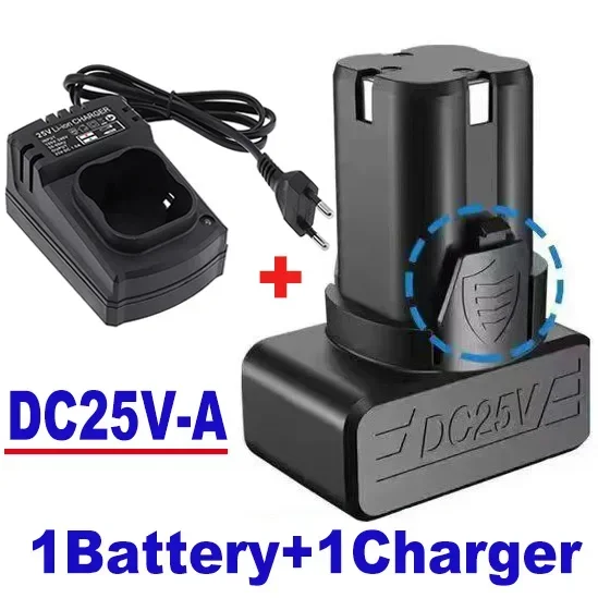 100% 25V Elektrische Schroevendraaier Accu Accu Accu Accu Accu Snoerloze Schroefdraaier Elektrisch Gereedschap Accu: Blauw