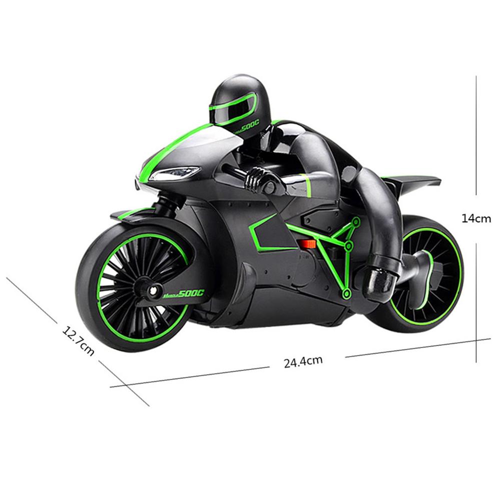2.4g trådløs højhastigheds fjernbetjening motorcykel model legetøj stunt drift bil legetøj til børn støtte
