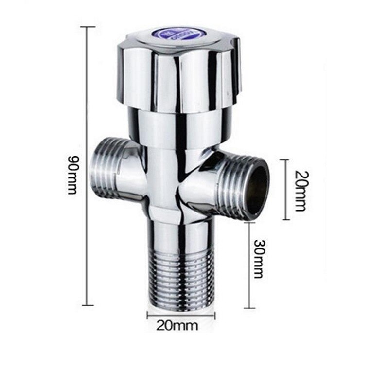 Double Outlet Angle Valve Kitchen Bathroom Accessories copper G1/2