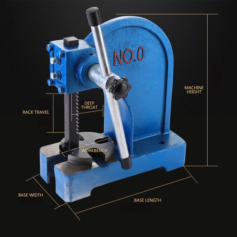 0.5T High-intensity Manual Presses Machinehand Press Machine Small Industrial Hand Press mechanical wrench Punch Press Equipment