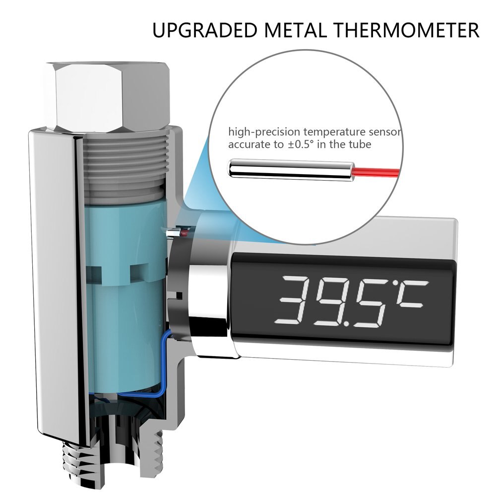Haushalt Duschthermometer mit LED Bildschirm zur Temperaturüberwachung