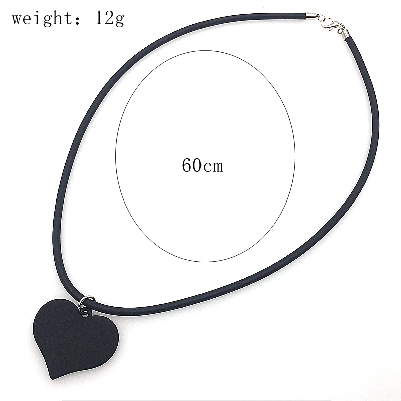 Jewelry Women Claim The Charm Frosted Heart Necklace Hand-Made Vintage Soft Foam Aluminum Necklace Is a Lucky Necklace.