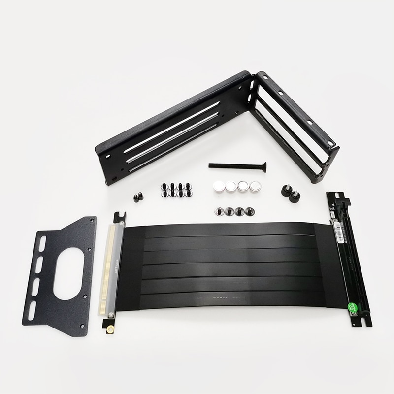 FormulaMod Fm-ZJYCX, Graphics Card Vertical Holder With Extension Cable, Fixed GPU Vertical, PCI-E Built-in Steering Bracket
