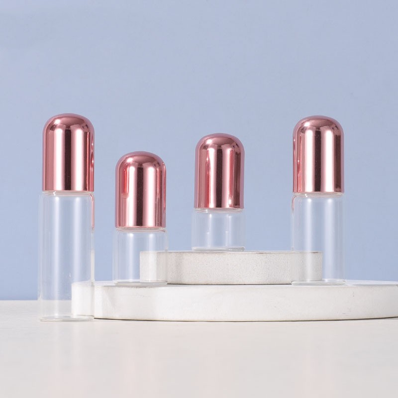 Rollen flaschen mit ätherischen Ölen 10ml/5ml/3/2ml/1ml mit Metall roller für Duft reisen nachfüllbare leere Parfüm flasche aus Glas