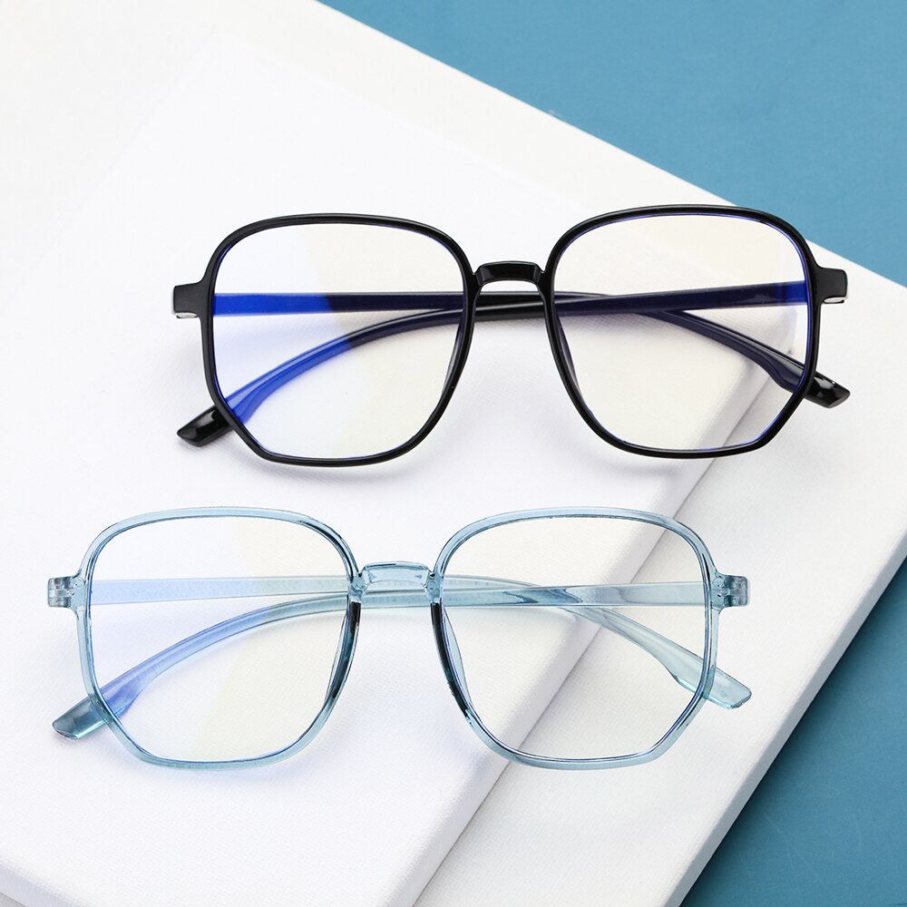 Monturas de gafas para hombre y mujer, monturas de gafas de óptica cuadradas, a la , transparentes