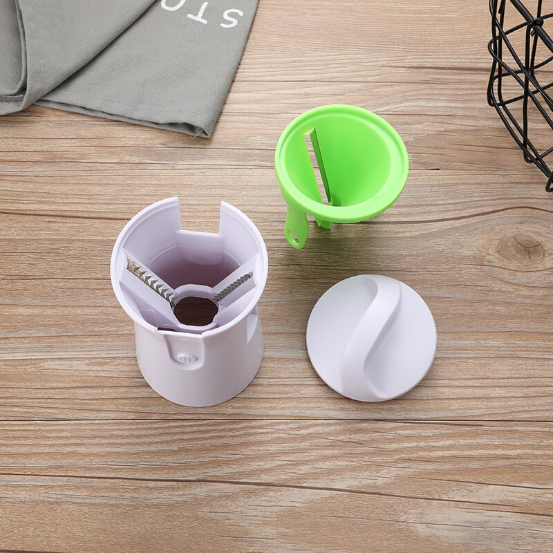 Keuken Groente Rasp Spiral Trechter Versnipperd Cutter Spiraal Roterende Slice Cutter Fancy Wortel Komkommer Slice Chopper