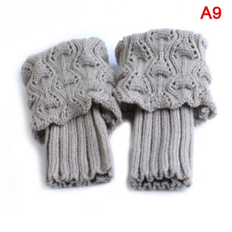 Women Crochet Boot Cuffs Knit Toppers Boot Socks Winter Leg Warmers: 9