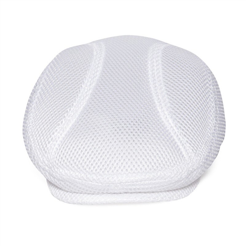 FEINION Flat Cap Summer Mesh Breathable Ivy Hat Driving Newsboy Caps Golf Hat Cabbie Boina Hats 075