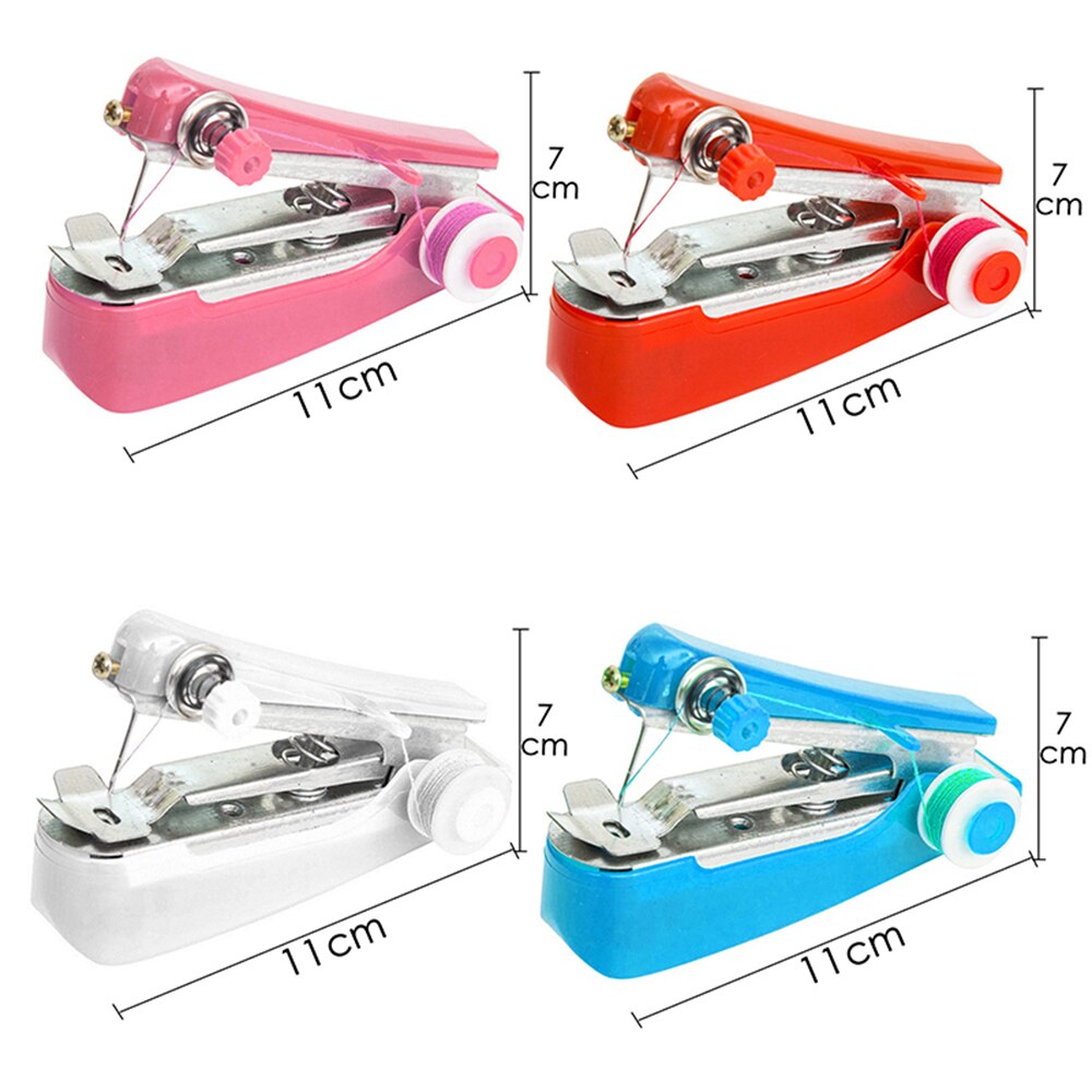 1pc Portable Mini Manual Sewing Machine Simple Operation Sewing Tools Sewing Cloth Fabric Handy Needlework Tool