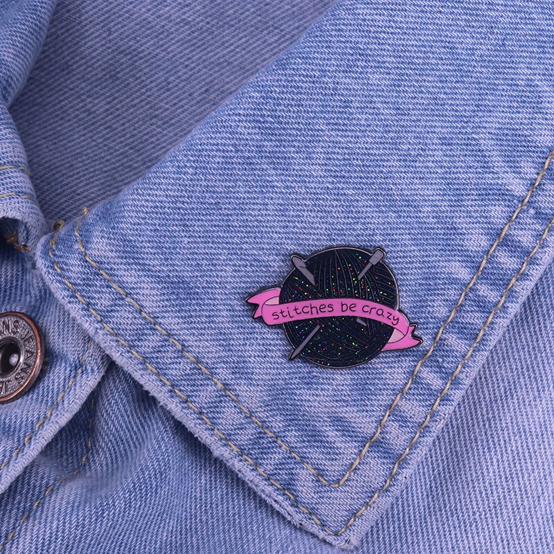 Dier Crazy Cat Art Geteld Kruissteek Pin