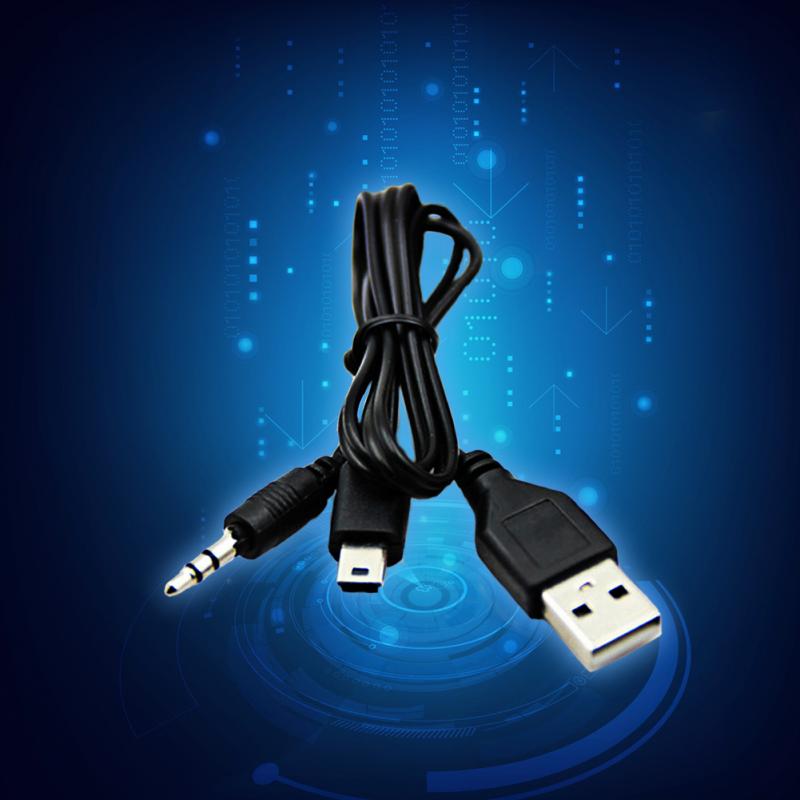 2 In 1 Usb Male Mini Usb 5 Pin + 3.5Mm Aux Kabel, aux En Charger 2 In 1 Kabel Voor Draagbare Speaker #2