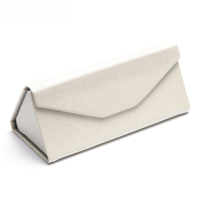 Mannen Vrouwen Draagbare Brillenkoker Brillen Doos Vouwen Brillen Doos Aluminium Presbyopie Zonnebril Doos: B white