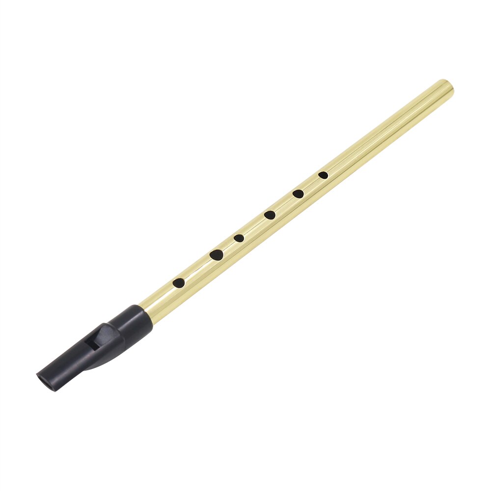 Deluxe Traditionele Tin Penny Whistle 6 Gaten Wind Muziek Instrument Messing Sleutel Van D Blauw