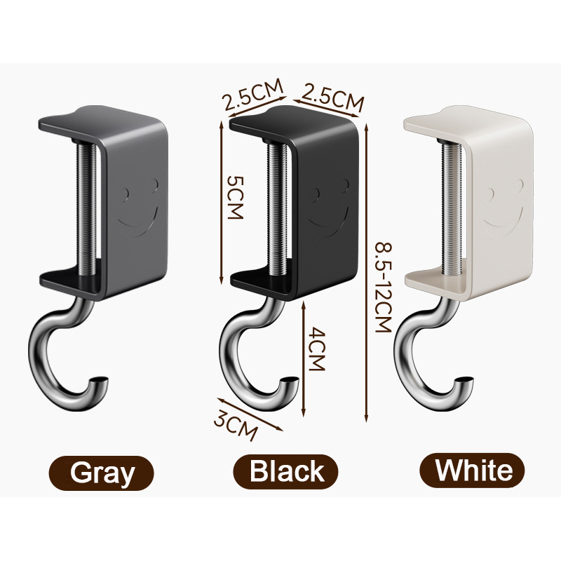 1/2 st justerbara skrivbordskrok utan håltagning kontorsbordskrok hängande väska student ryggsäck hörlurskrok