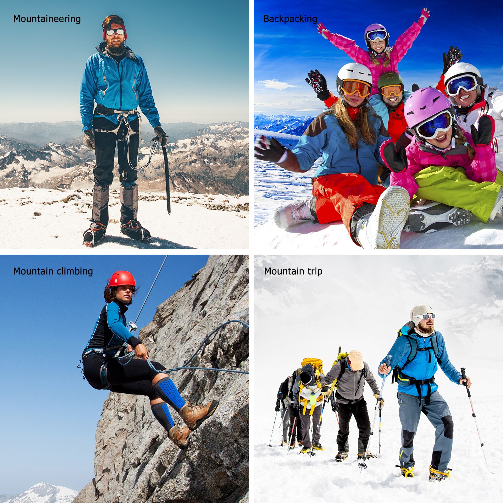 Ice Walk Traction Cleats for Shoes Boots, Snow Crampons Grippers with 5 Steel Studs, Anti Slip Stretch Spikes Cover Overshoe