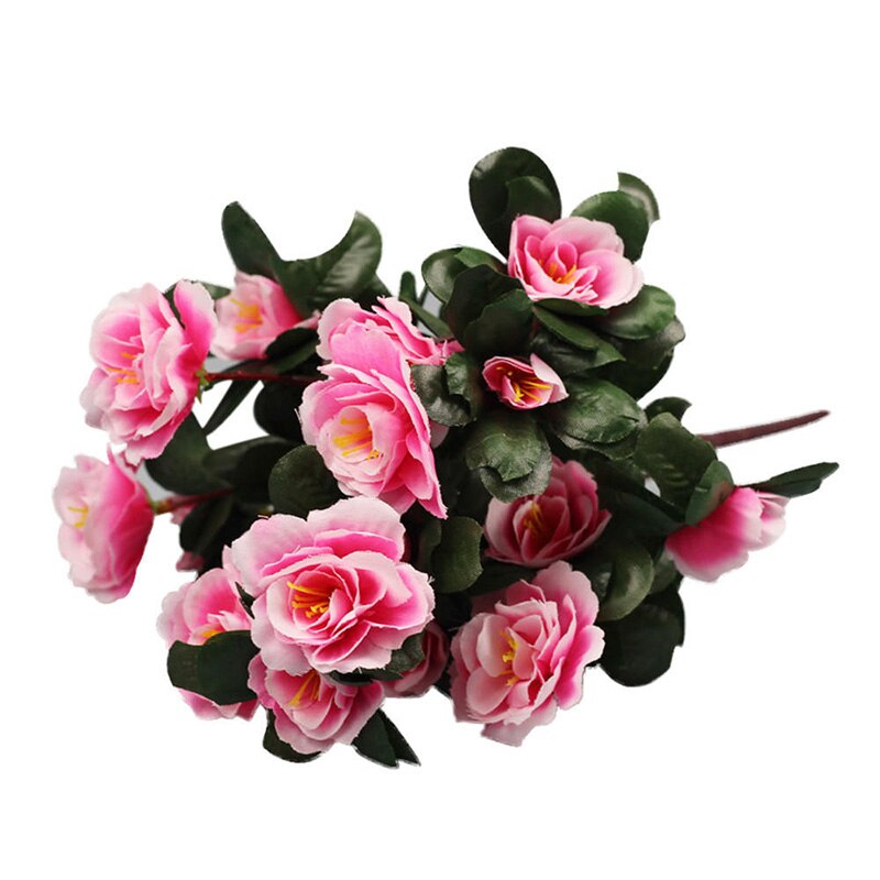 Kunstbloemen Goedkope Boeket Simulatie Van Azalea Saffloer Wedding Party Garden Home Decoratie Zijde Plastic Planten