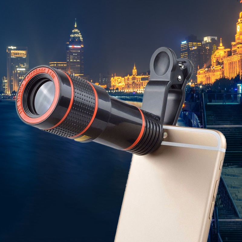 12x Optische Telefoon Lens Camera Tele Zoom Monoculaire Telescoop Lens Hd Telelens Camera Macro Len Kit Mobiele Telefoon Accessoires