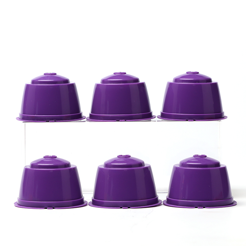 Capsules de café réutilisables pour Dolce Gusto, dosette pour nescafé, avec cuillère, brosse, accessoires de cuisine, 6 pièces: 6pcs-purple