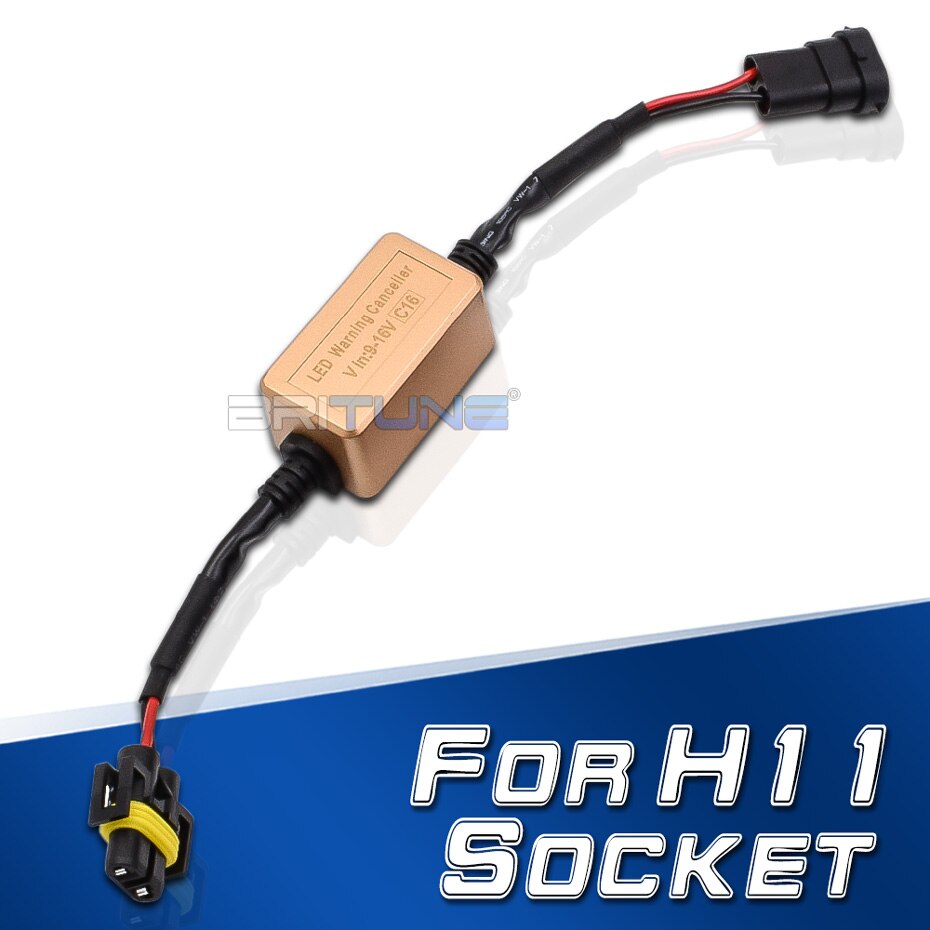 Anti Flicker LED Canbus Decoder H7 H4 H1 H11 D2 LED Headlight Resistor Error Free Canceller Harness Car Light Accessories Tuning: For H11 Socket