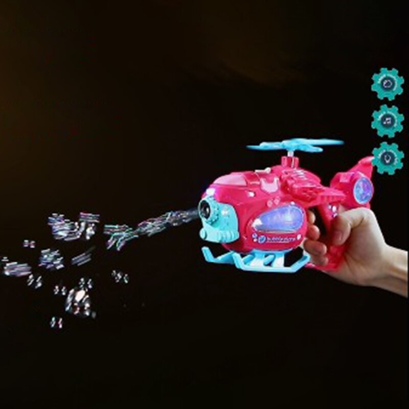 Elektrische Vliegtuig Bubble Machine Muziek Verlichting Speelgoed Automatische Bubble Maker Kids