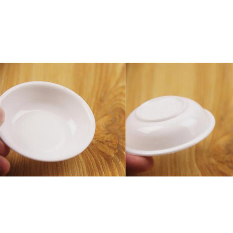 10pcs White Food Sauce Dish Plastic Sauce Dishes Food Dipping Bowls Break-Resistant Seasoning Dish Saucer Appetizer Plates