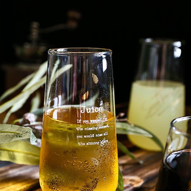 Vaso Highball transparente de vidrio resistente al calor, vaso para beber, vaso para jugo, vaso para leche, utensilios para beber, 1 ud.