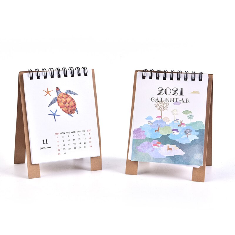 Main dessin dessin animé Mini bureau papier calendrier planificateur Agenda annuel