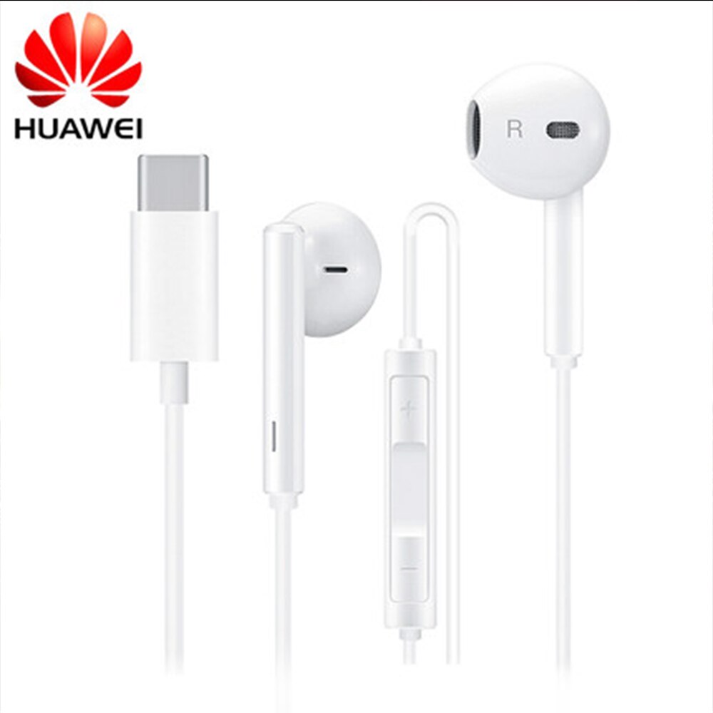 Originele huawei Oortelefoon CM33 USB Type-C In Ear wired mic Volume Controle Headset voor huawei Mate 10 20 p20 Pro xiaomi 2s 6x Mi8