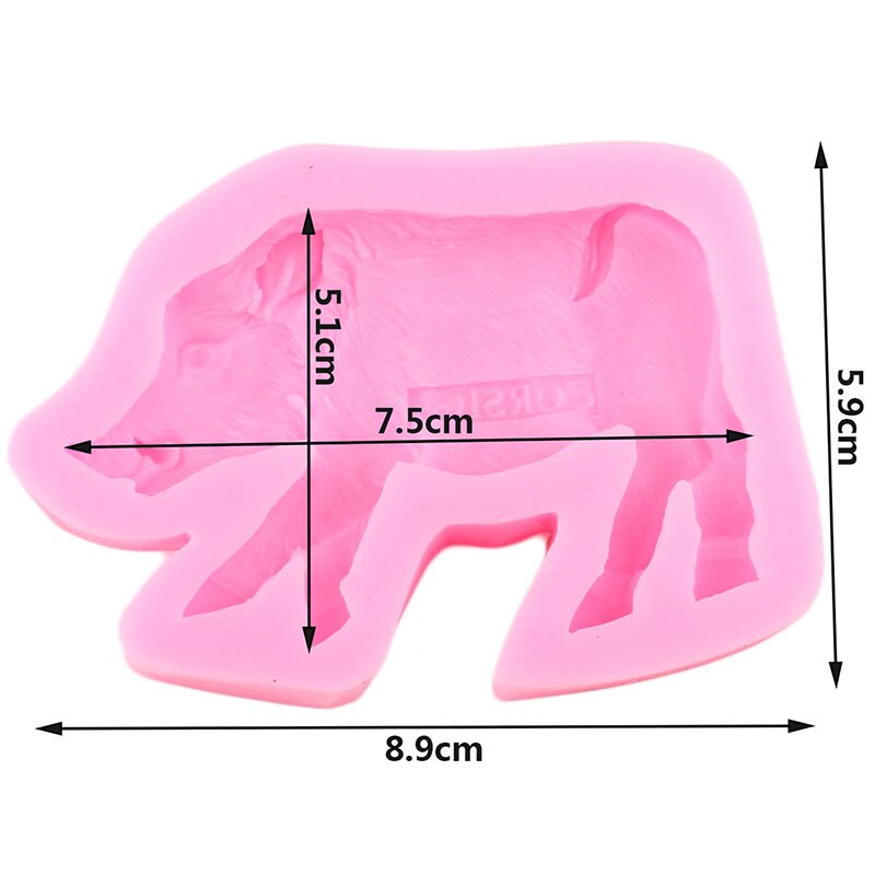 Wild Boar Silicone Molds Fondant Cake Decorating Tools DIY Cupcake Topper Candy Polymer Clay Mold Chocolate Gumpaste Moulds