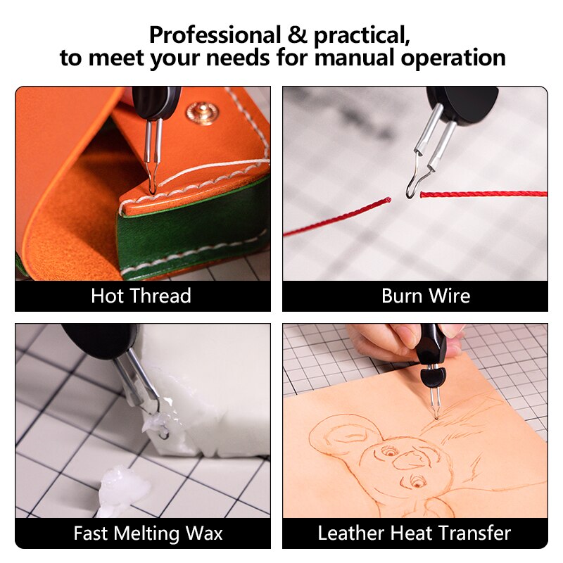 WUTA filo filo bruciatore bruciare filo fuso punte di ricambio fusione saldatura cera penna per gioielli stampo cera, pastelli, artigianato in pelle