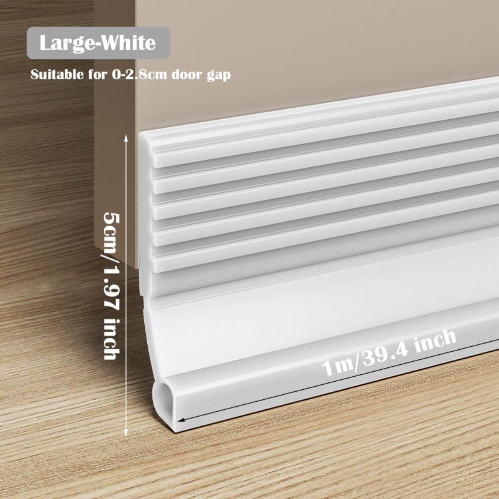 Soundproof Door Bottom Sealing Strip Insect Prevention Self-adhesive Draught Excluder 100cm Home Door Draft Stopper Dorm: DARK GRAY