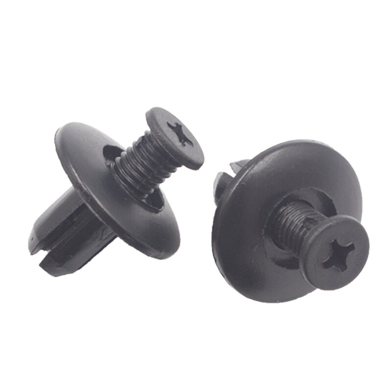 Kalili grå svart 8mm- håls auto plast stötfångare dörrskruv push-typ expanderande nitpaneler trim hållare nylon fästen clips: 170 svarta