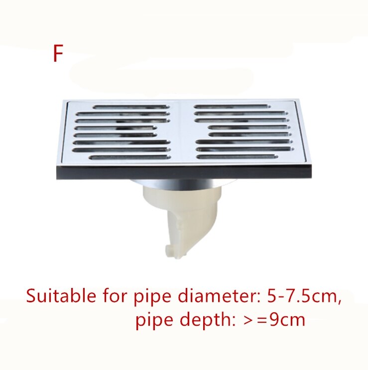 1 pc 9*14 cm Europese Messing Afgewerkt Grote Verplaatsing Badkamer Balkon Deodorant Afvoerputje: F