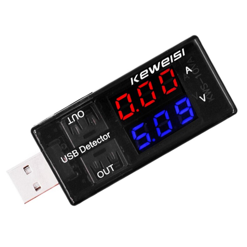 Keweisi Usb Stroom En Spanning Tester Usb Spanning En Ampèremeter Dual Meter Display Test Instrument