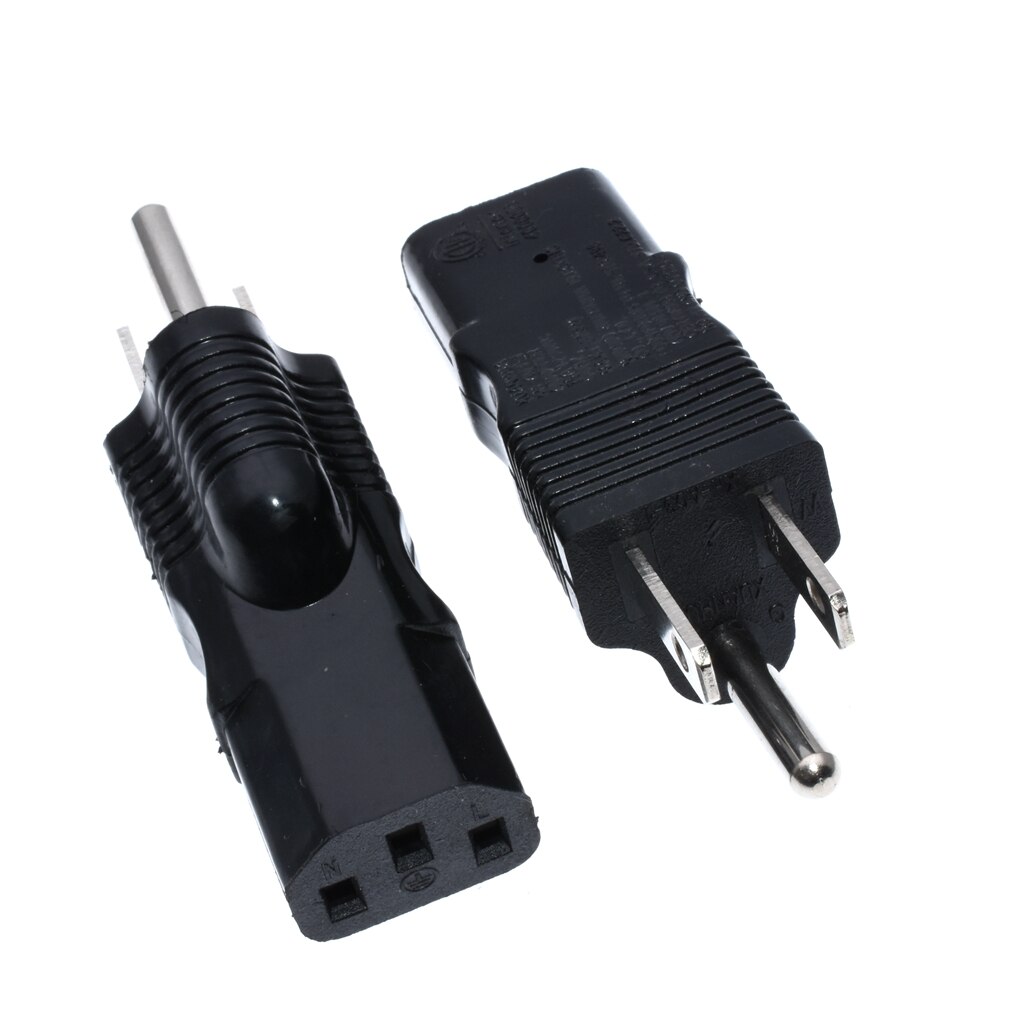 US Nema 5-15P 3PIN to IEC320 C13 AC Power Adapter Connector Converter Male To Female Socket Conversion Plug 10A 250V
