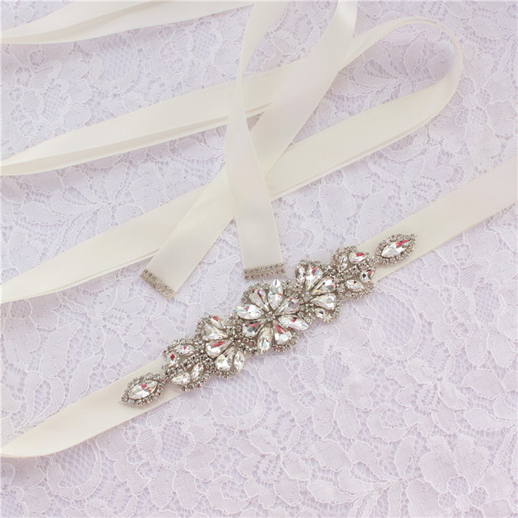 Hochzeit kleid gürtel strass braut gürtel kristall hochzeit gürtel hochzeit kleid zubehör: Elfenbein