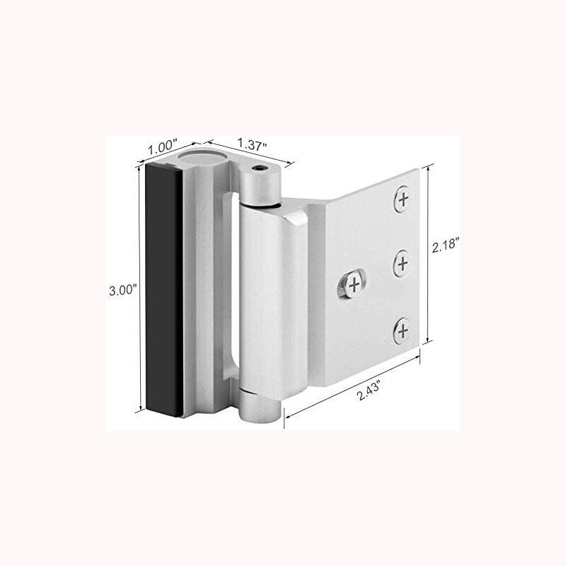 Door Reinforcement Lock Aluminium Alloy Home Security Door Lock Home Child Proof Door Stopper Easy to Install