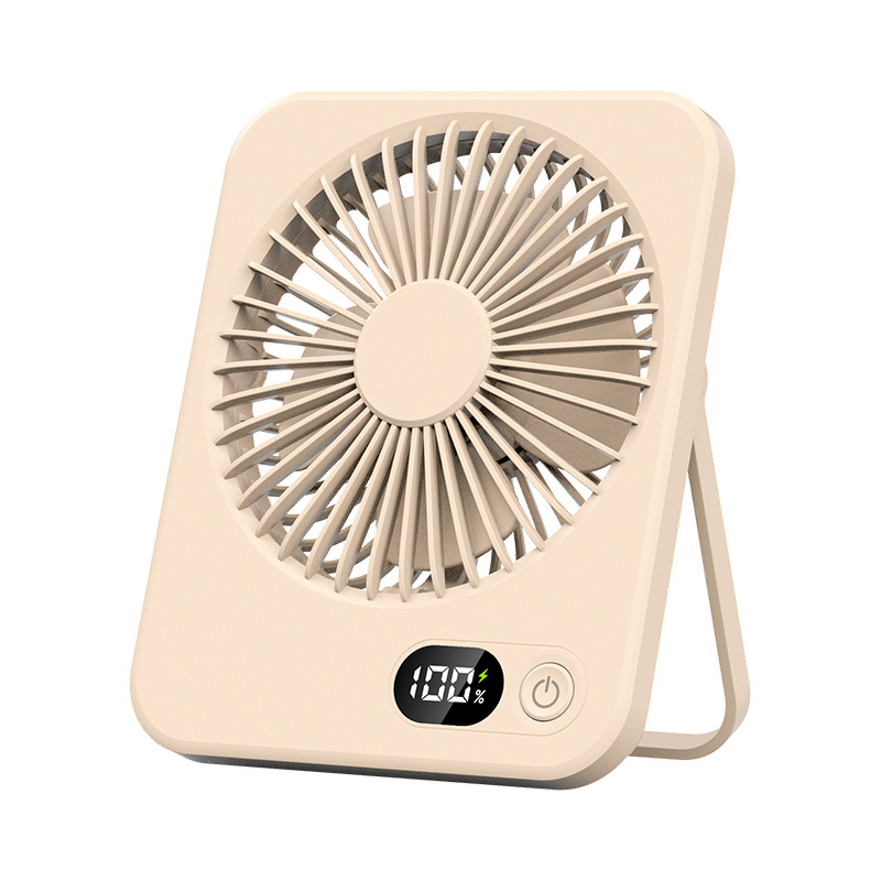 Ventilatore da tavolo piccolo Ventilatori portatili con flusso d'aria forte a 3 velocità Ventilatore da tavolo silenzioso Ventilatore da tavolo personale per ufficio domestico Ricaricabile: YELLOW