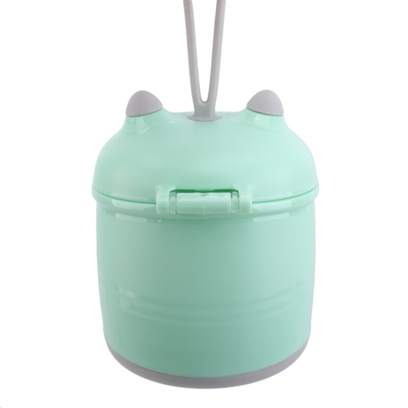 Bærbar fodring mælkepulver mini dispenser flaske slik farve beholder tegneserie lille størrelse let at bære: Grøn stor
