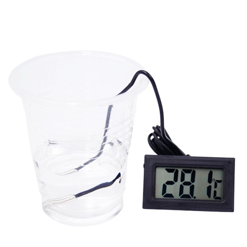 Digitale Lcd Display Thermostaat Elektronische Thermometer Aquarium Koelkast Water Temperatuurmeter Met Waterdichte Sonde
