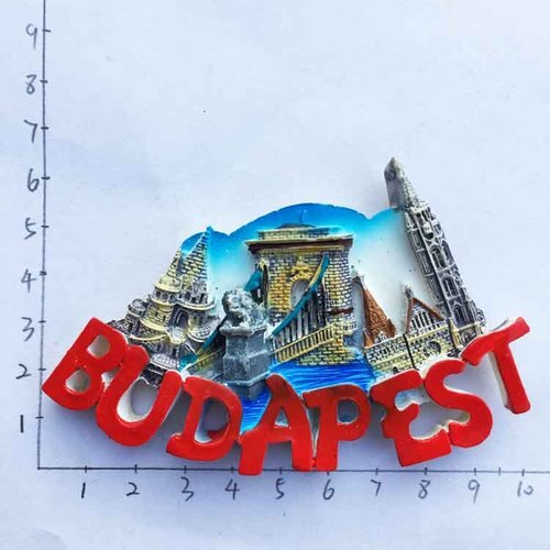 Hungarian Budapest Fridge Magnet Tourist Souvenir 3D Resin Magnetic Refrigerator Paste Decorative Handicraft Magnets Ideas: 3