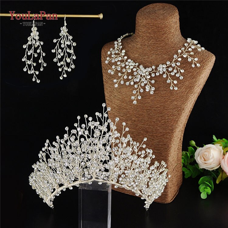 Youlapan HP193-S Bridal Tiara Voor Bruid Bruiloft Haar Kroon Meisjes Bruiloft Haaraccessoires Bruiloft Haar Sieraden Bruids Kroon: one set