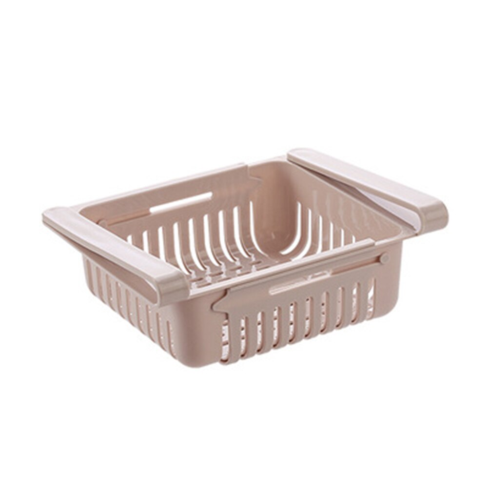 Acessórios de cozinha geladeira organizador freezer prateleira titular rack cozinha ferramentas armazenamento casa gadgets cocina accesorios: Beige-type A