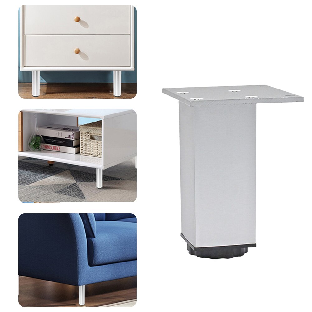 1 stk møbel fødder ben justerbart skab sofa ben 50/60/80/100mm aluminiumsskab sofabord beskytter fod