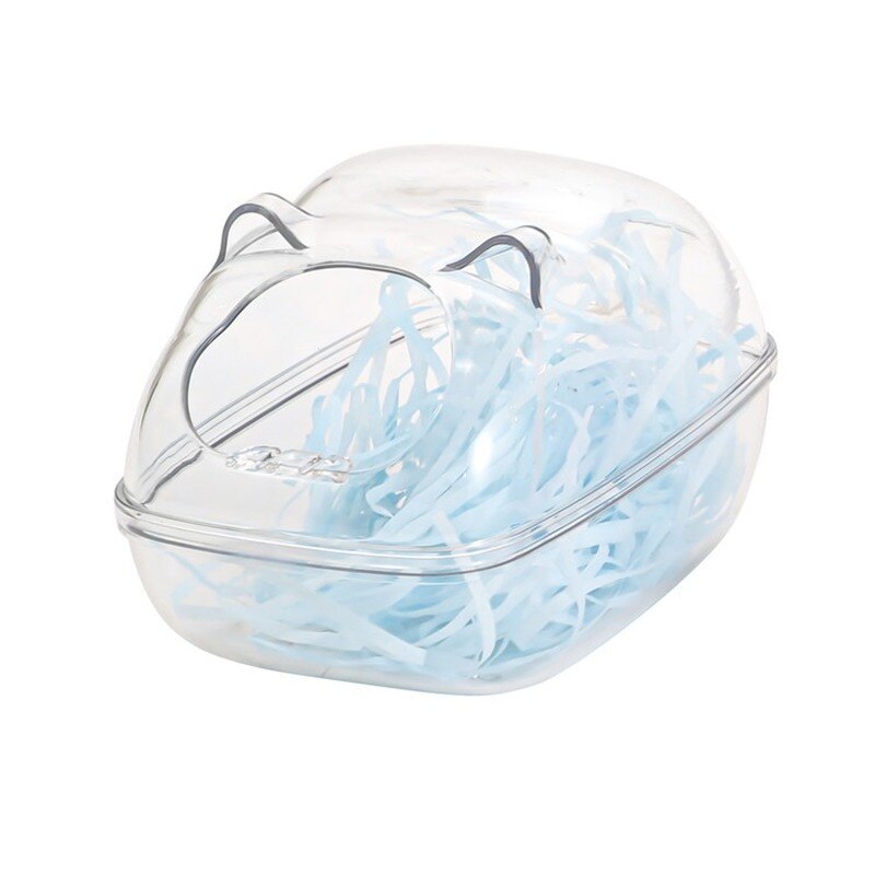 Inodoro transparente para baño, caja desodorante antisalpicaduras para mascotas pequeñas, doble uso, Hamster, nubes