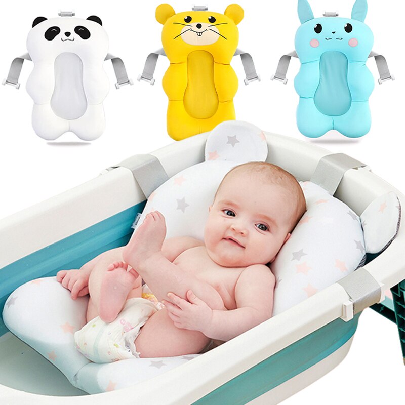 Draagbare Baby Douche Luchtkussen Bed Baby Zuigeling Babybadje Pad Antislip Bad Mat Pasgeboren Baby Veiligheid bad Seat