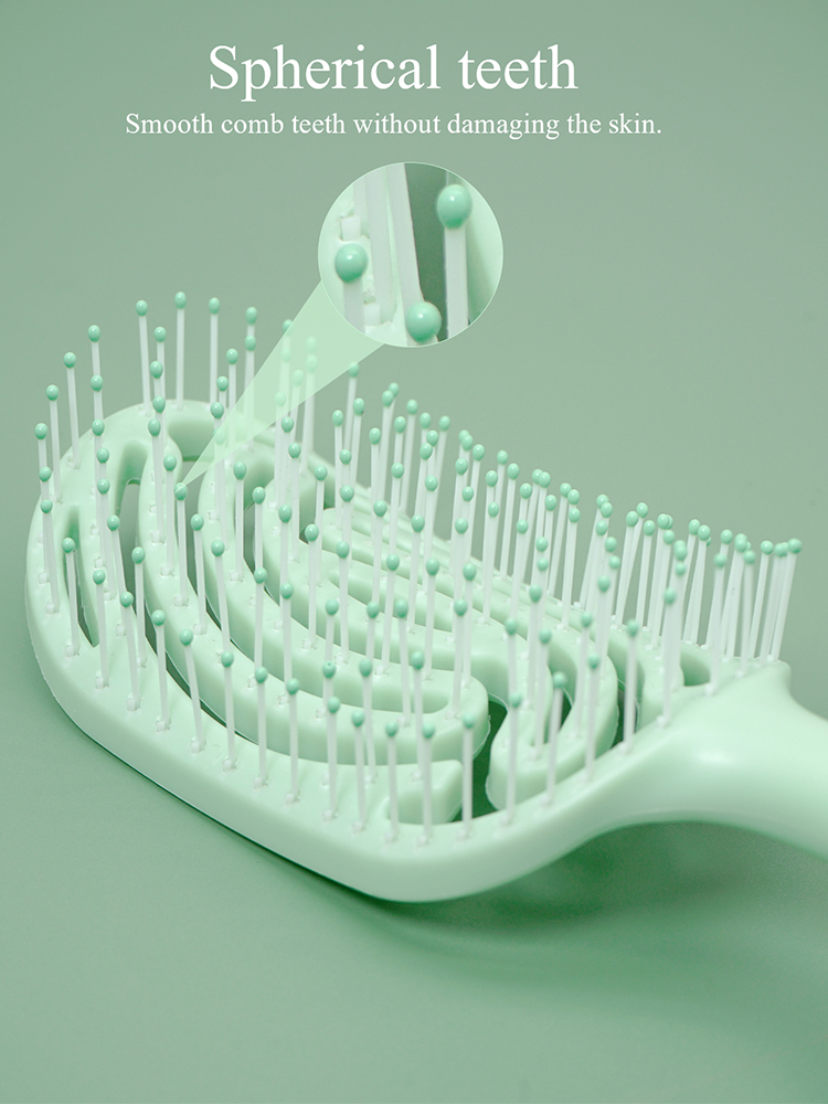 Peigne de Massage du cuir chevelu, brosse à cheveux antistatique, humide, sec, bouclé, démêlant, en Nylon, outils de coiffure pour Salon de coiffure pour femmes et hommes