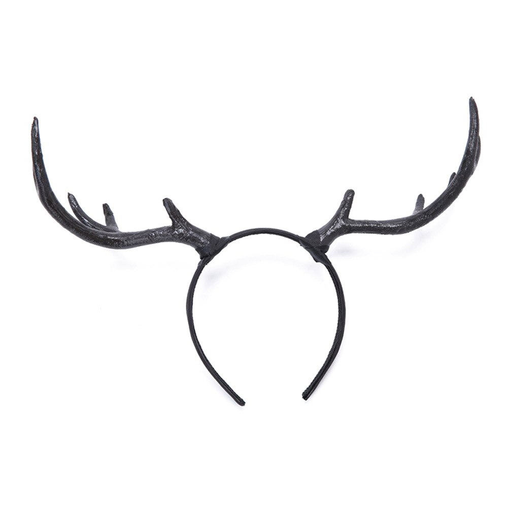 Xmas Hoofddeksels Antlers Schapen Hoorns Hoofdband Hoofddeksel Vrouwen Sieraden Foto Props Halloween Kerst Festival Cosplay Hoofdtooi: WHITE
