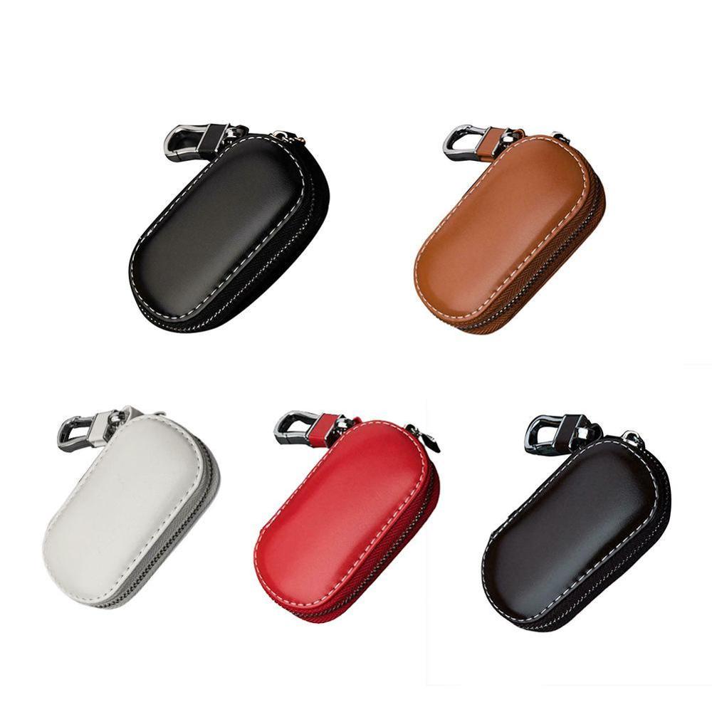 Key Case Multi-function Leather Key Case Car Key Bag Entry Key For Faraday Fob Key RFID Car Keyless Cage Pouch, Security H9Q6