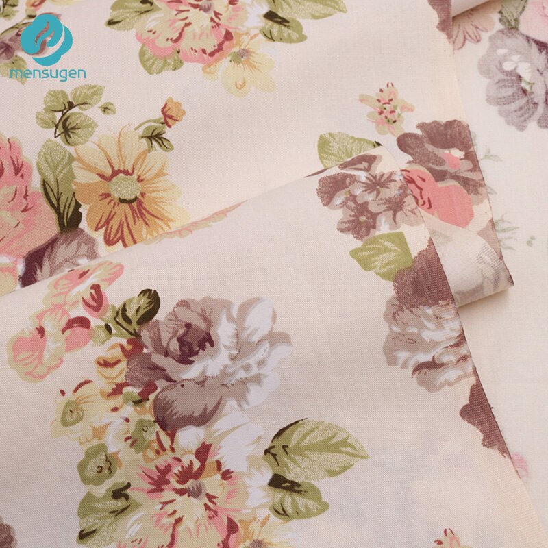 Stofmåler blomst bomuldsstoffer til syning pigekjoler bluse tøj tæpper babynest diy patchwork sy klud